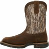 Rocky Long Range 11in Waterproof Western Boot, MOSSY OAK BOTTOM LAND, M, Size 10 RKW0358